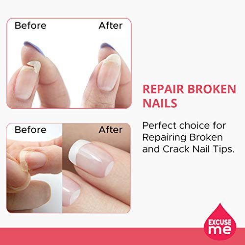 Excuse Me 5 Pcs Professional Nail Glues For Acrylic Nails, Strong Nail Glue For Nail Repair, Nail Tips, Arts Rhinestones. Nail Adhesive Glue For Broken Crack Nails Long Lasting #TOP2