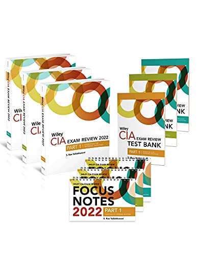 Wiley CIA 2022: Exam Review + Focus Notes + Test Bank Complete Set (2–year access)