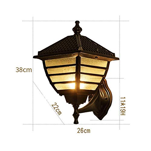 Lampe murale extérieure carrée E27 en aluminium étanche pour balcon - 7