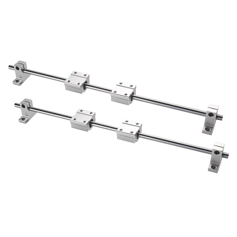 Camino Lineal, C8UU Soje Lineal de rodamiento Lineal, Vertical 200 500 mm Eje Liso de Forma Lineal for CNC 3D Ensamblaje 2Set (Size : 200mm)
