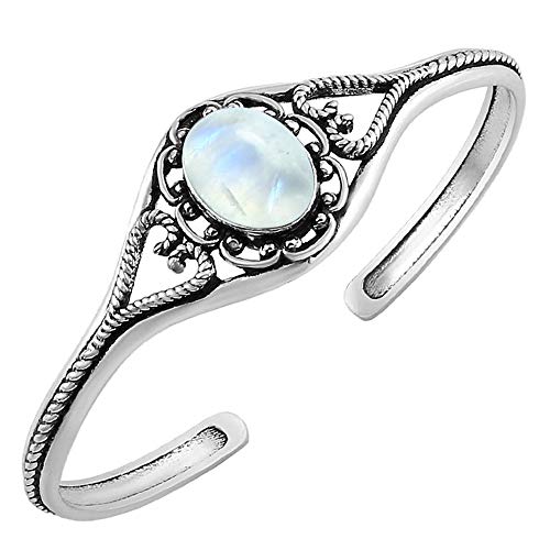 Natural Moonstone Cuff Bangle Bracelet...