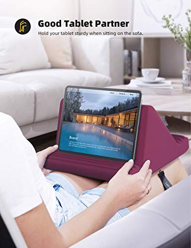 Image of Lamicall Tablet Pillow Stand iPad Bed Soft Holder for Lap 6 Viewing Angles | Soft, Relieve Neck Fatigue, 6 Viewing Angles, Sofa Tablet Dock for 4-13 inch iPad Pro Air Mini Kindle Galaxy Tab E-Reader Gifts