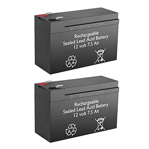 BatteryGuy SMART1500LCD replacement 12V 7.5Ah SLA batteries - Battery Guy brand equivalent (Rechargeable, High Rate) - Qty of 2