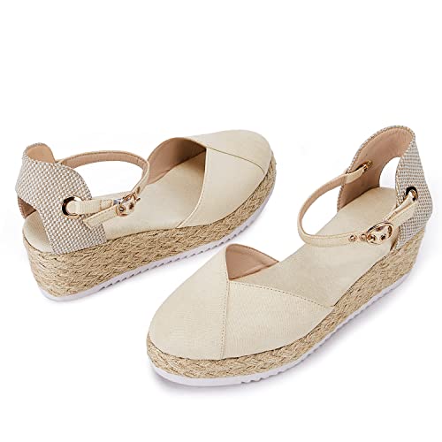 Juliet Holy Womens Wedge Espadrille Sandals Buckle Ankle Strap Slingback Summer Heeled Sandal #TOP4