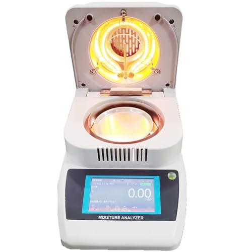 Ogrzewany analizator wilgotności, czujnik wilgotności z ekranem dotykowym z wyświetlaczem 4,3 cala, regulacja temperatury 40-60°C, wysoka precyzja wykrywania (0,005) do skutecznego pomiaru wilgotności