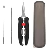 Mobestech 1 Satz Krabbenwerkzeuge zum zwiebelschneider stoffschere Kekse Hummer Cracker Werkzeuge zum Öffnen von Meeresfrüchten Krabbenbein-Cracker Rostfreier Stahl Schwarz