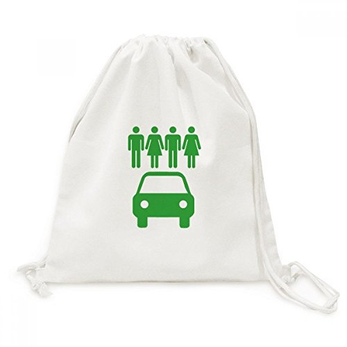 Sac cordon en toile robuste pour voyage écologique à quatre personnes