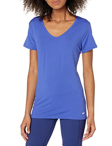Image of Amazon Essentials Women's Active Quick Dry Tech Stretch Short-Sleeve V-Neck T-Shirt (Available in Plus Size), Pack of 2