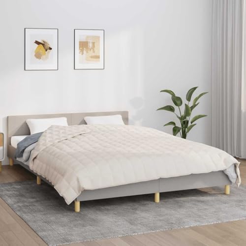 Manta con peso de algodón premium de 200x200 cm con perlas de vidrio hipoalergénicas acogedora