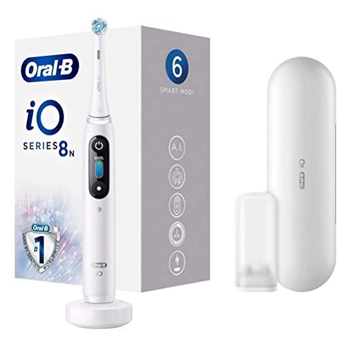 Oral-B iO 8 - Spazzolino elettrico con tecnologia magnetica, microvibrazioni delicate, 6 programmi...