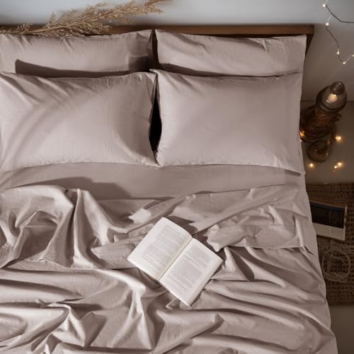 Image of LBRO2M 100% French Pure Linen Sheet Set 6Pcs, 16 inch Deep Pocket Queen Size