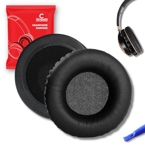 Image of Crysendo Headphone Cushion 80mm Cushion for Son-y WH-XB700 Headphones | Replacement Ear Cushion Foam Cover Ear Pads Soft Cushion | PU Leather & Soft Foam (Black)