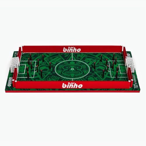Binho Board Classic Board Game Mexico Edition - 2-Player Fast-Paced Finger Flicker Pinball Family Board Games - Portable Tabletop Sports Game Set for Any Occasion