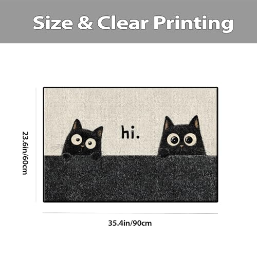 Tapete decorativo NYZE 90x60 cm negro suave antideslizante miniatura 2