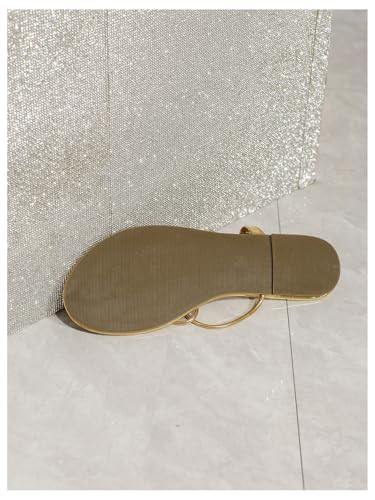 SweatyRocks Women's Metallic Braided Strappy Flat Sandals Criss Cross Lace Up Gladiator Sandals2