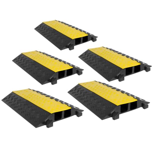 Cable Protector Ramp, 2-Channel, 5 Pack