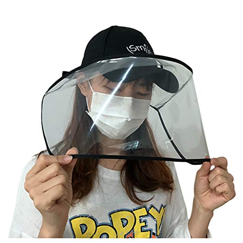 BBesty Removable Protective Safety Face Shield Full Cover Dustproof Waterproof Baseball Hat Splashing