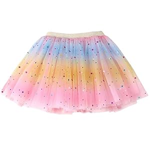Simplicity Baby Girl’s Rainbow Tutu Skirt 4-Layer Tulle Princess Ballet Dress