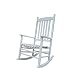 Rocking Rocker - A001WT White Porch Rocker/Rocking Chair - Easy to Assemble - Comfortable Size - Outdoor or Indoor Use