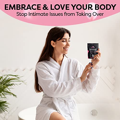 ACE NUTRITION pHresh Boric Acid Vaginal Suppositories 600mg (30 Count Veggie Capsules) + 15 Vaginal Suppository Applicators - Supports Vaginal Health & Promotes Healthy pH Balance - Made in The USA