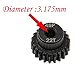 5Pack ShareGoo Steel 48P 3.175mm Pinion Gear Sets 18T 19T 20T 21T 22T fit 3.175mm (1/8-Inch) Shaft Compatible with Arrma HPI Kyosho Losi Axial Traxxas Tamiya Associated 1/10 RC Car Monster Truck Buggy