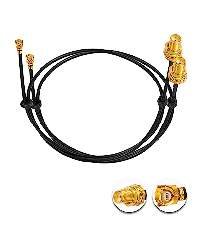 Vecys 2PCS U.FL IPEX to SMA Female Low Loss Coaxial Cable 12" /30CM U.fl/IPEX 1.37mm Mini-Coaxial Pigtail Cable for Wireless Routers Mini PCIE Network Cards PCI Wi-Fi WAN Repeater
