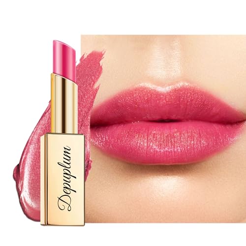 Image of Depuplum Red Lipstick Moisturizing for Women Shimmer Tinted Lip Balm Hydrate Nourish Rasberry Lip Gloss Cruelty Free Lip Makeup, ZG116 Crystal