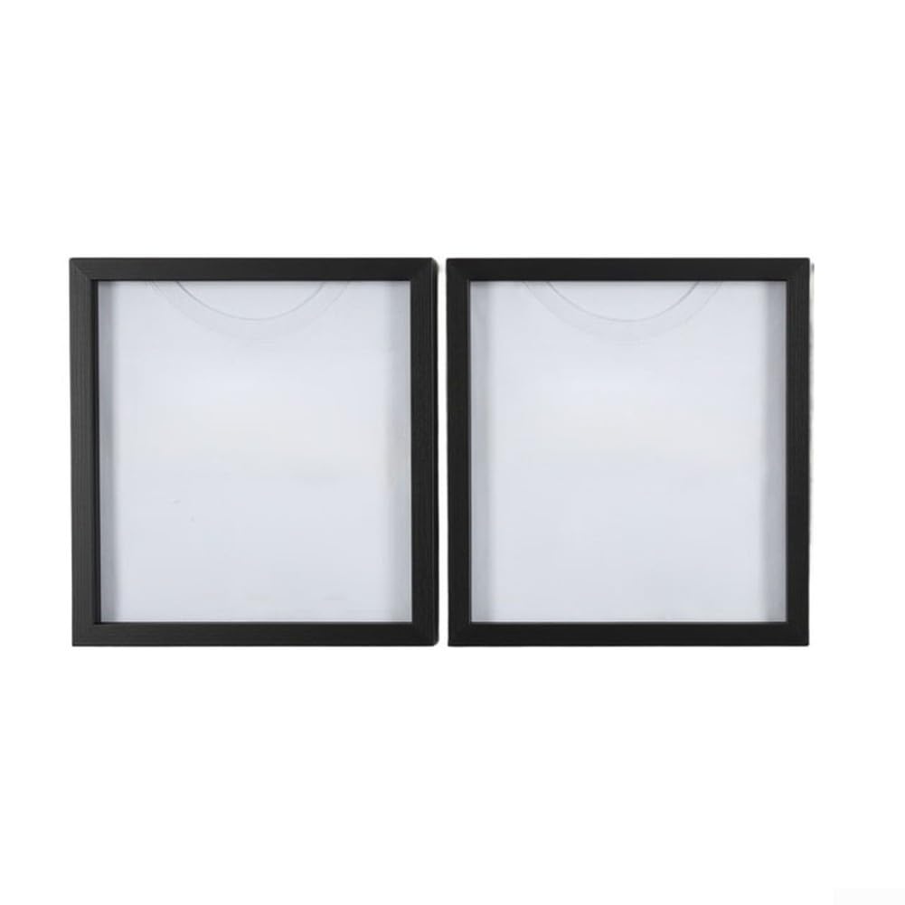 Cornice da esposizione in jersey di legno nero per parete o scrivania, custodia per magliette con finestra trasparente per cimeli di calcio e basket, 33 x 43 cm, sport (35 x 45 cm)