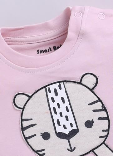 Image of Smart Baby 100% Cotton Interlock Fabric T-Shirt and Shorts Set for Baby Girls - Soft, Lightweight, Comfortable (Pack of 1)