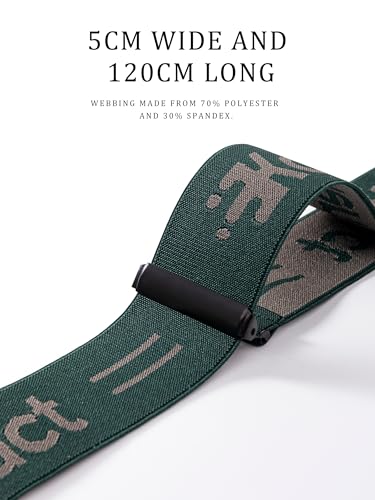 Image of Men's Industrial Strength Suspenders 2-Inch Wide X-Back Heavy Duty Braces Strong Metal Clips, Elastic Adjustable