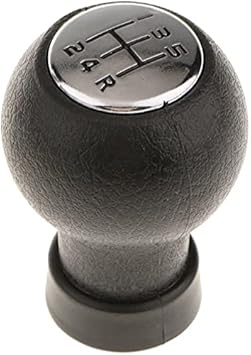 QELEC Car Manual Gear Shift Shifter Knob Lever for Suzuki Swift SX4, Black, Polished Finish