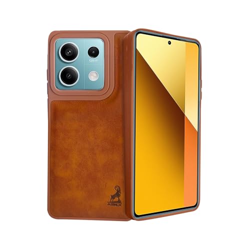 Image of AIBEX Shield Back Cover Case Compatible with Xiaomi Redmi Note 13 5G Back Cover | Flexible Vegan Leather | Full Camera Protection | Raised Edges | Super Soft-Touch | Bumper Case