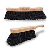 WALDKRAFT Besen-Set Black Forest | Handfeger und Zimmerbesen aus Buchenholz FSC 100% | Kehrbesen Made in Germany (1, Stubenbesen + Handfeger)