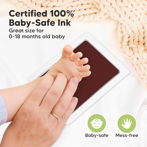 image for KeaBabies 4-Pack Inkless Baby Hand and Footprint Kit - Mess Free Ink P