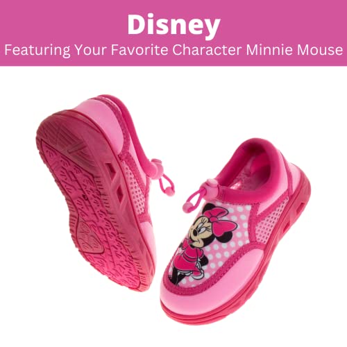 Disney Minnie Mouse Water Shoes - Pool Aqua Socks for Kids- Sandals Princess Bungee Waterproof Beach Slides Sport Character Summer Slip-on Quick Dry (Toddler/Little Kid)2