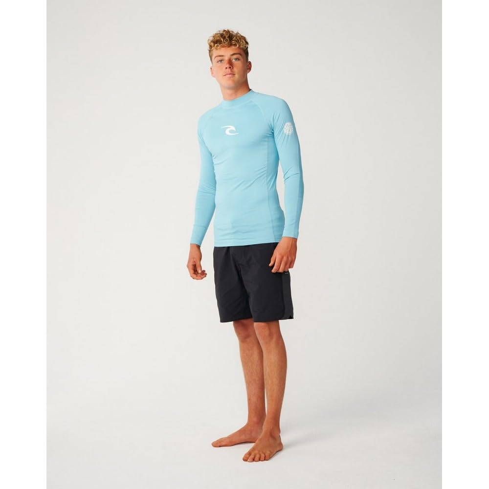 RIP CURL Rash Guard A Maniche Lunghe Waves UPF Perf XL