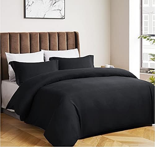Bedsure 260x220cm Duvet Cover Set, Superking Brushed Microfiber Bed Cover Set including Zipper Closure