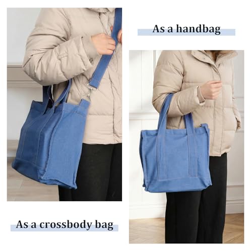 Bolso Tote de mezclilla para mujer miniatura 6