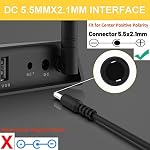 10 FT AC/DC Chargeur d'adaptateur pour Yamaha PA-130 PA150 PSS-50 PA-3 PA-3B PA-3C PA-40 PA-5 pour Yamaha PSR, YPG, YPT, DGX, DD, EZ et P clavier numérique Piano portable, 5.5 * 2.1 mm Centre positif