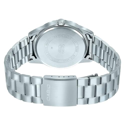 Image of Casio Men'sAnalog Black Dial Stainless Steel Black ion Plated Band