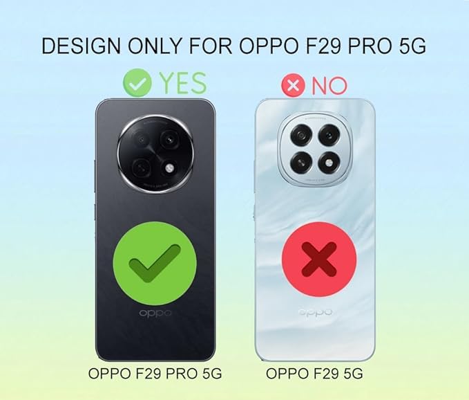 Image of Back Cover for Oppo F29 Pro 5G PC + TPU Clear Translucent Raised Edges Shockproof Protective Phone Bumper Case Cover (Oppo F29 pro)