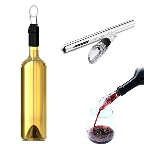 WeinflaschenküHler,WeinküHler,3In1WeinküHler,WeinküHlstab Mit AusgießEr, WeinküHlerset FüR WeißWein & Rotwein SektküHler Langanhaltende Kühlung ZubehöR FüR Weintrinker (1PCS) Cover
