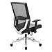 Space Seating 867A Series Adjustable Manager's Office Chair with Breathable Matrix Back and Padded Flip Arms, Antimicrobial Dillon Black Faux Leather