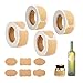 GZkedu 4 Rotolo Etichette Adesive in Carta Kraft, 5 x 3 CM Adesivi Etichette Personalizzate per Decorare Barattoli, Bottiglie, Serbatoi di Stoccaggio, Casa e Ufficio Adesivi Piccoli Regalo