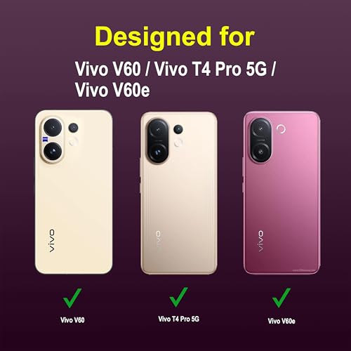 Image of Zapcase Back Case Cover for Vivo V60 | Compatible for Vivo V60 Back Cover | Liquid Silicon Magic Case with Camera Protection | Lavender