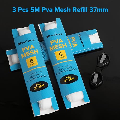 Realure 3 Pcs 5M Fishing Pva Mesh Refill 25/37/44mm Wide Pva Mesh Carp Fishing Accessories with Scissors - Image 3