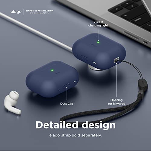 elago Silicone Case Compatible with Apple AirPods Pro 2nd Generation Case Protective Case, Front LED Visible - Image 4