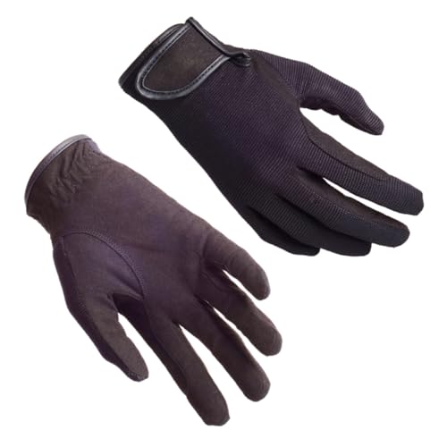 Gants d'équitation en microfibre résistante avec poignet tactile pour cavalier