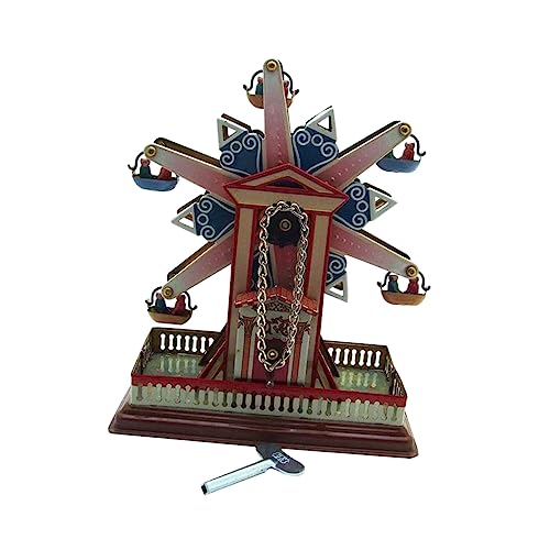 OUNONA Tin Ferris Wheel Creative Clockwork for Home Wind Up Action Design for Birthdays and Festivals Unique Collectible