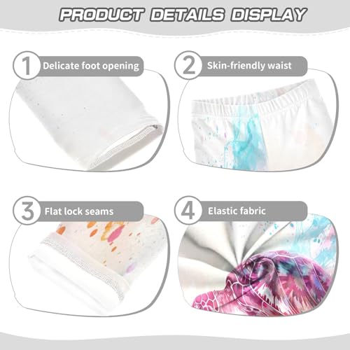 Toddler Girls Leggings Printed Yoga Pants Leggings Marine Turtle Jellyfish Innovative Page Design Soft Dr for Kids3